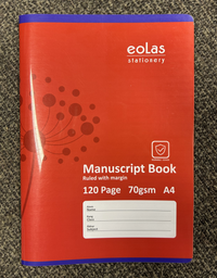 [8800200381273] Manuscript Book A4 120pg Durable Plastic Cover PP Cover (161102)