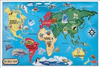 [0000772104463] Floor Puzzle World Map 33Pcs Melissa and Doug (Jigsaw)