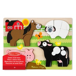 [0000772118910] Chunky Jigsaw Puzzle - Farm Animals Melissa and Doug (Jigsaw)