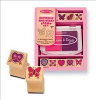 [0000772124157] Butterfly and Hearts Stamp Set Melissa and Doug