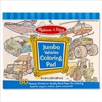 [0000772142052] Jumbo Colouring Pad Vehicles Melissa and Doug