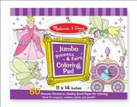 [0000772142632] Jumbo Princess And Fairy Colouring Pad Melissa and Doug