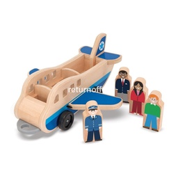[0000772143875] Plane and Luggage Carrier Set (Wooden) Melissa and Doug