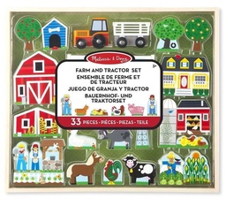 [0000772148009] Wooden Farm and Tractor Play Set Melissa and Doug