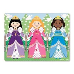 [0000772190565] * Wooden Peg Puzzle Princess Dress Up Melissa and Doug (Jigsaw)