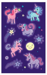 [0643356051373] Stickers Glow in Dark Unicorns