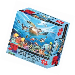 [0670889135027] Puzzle Journey of the Sea Turtle 3D 63 pieces (Jigsaw)