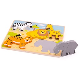 [0691621083277] Chunky Lift Out Puzzle - Safari (Jigsaw)