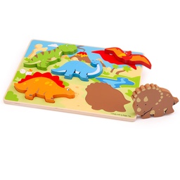 [0691621083321] Chunky Lift Out Puzzle Dinosaurs (Jigsaw)