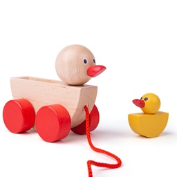 [0691621087701] Duck and Duckling Pull Along