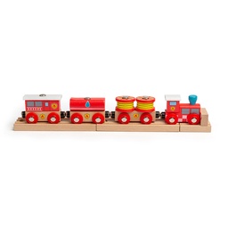 [0691621094747] Wooden Fire and Rescue Train