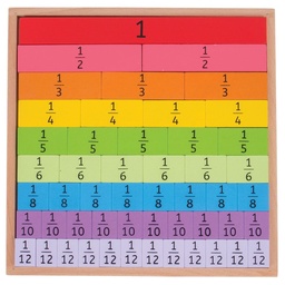 [0691621172292] Wooden Fractions Tray Bigjigs