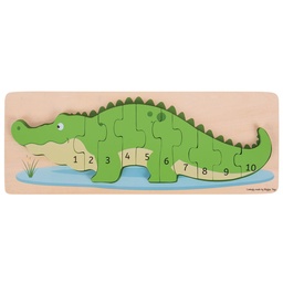 [0691621190296] Puzzle Crocodile number 10 pce Bigjigs (Jigsaw)