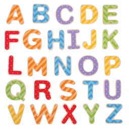 [0691621192542] Wooden Magnets Uppercase Letters Bigjigs