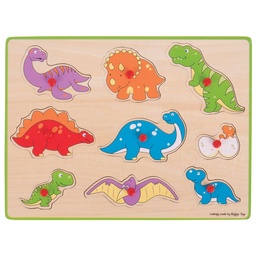 [0691621192573] Lift Out Puzzle - Dinosaurs Bigjigs (Jigsaw)
