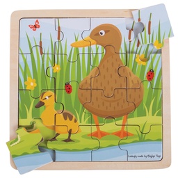 [0691621194942] Puzzle Duck and Duckling BigJigs