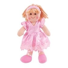 [0691621350065] Lily- Blonde Hair Pink Ballerina Doll Bigjigs