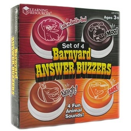 [0765023837759] Barnyard Answer Buzzers 4pcs (Animal Buzzers) Learning Resources