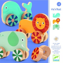[3070900016842] Djeco Wooden Visnroll Rolling toy
