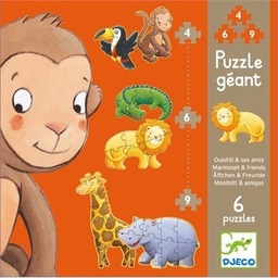 [3070900071148] Marmoset and Friends Giant Puzzle - 6 in 1