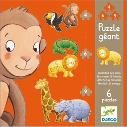 [3070900071148] Marmoset and Friends Giant Puzzle - 6 in 1