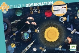 [3070900074132] Observation Puzzle Space + Booklet 200 piece Djeco (Jigsaw)