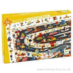 [3070900075641] Observation Car Rally Puzzle 54pcs Djeco (Jigsaw)