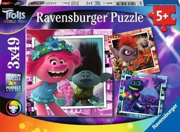 [4005556050819] Puzzle Trolls World Tour 3 puzzles 49pc Ravensburger (Jigsaw)