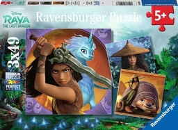 [4005556050987] Raya & the Last Dragon 3x 49pc Puzzles
