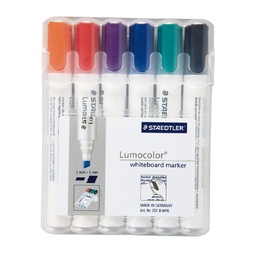 [4007817314326] Whiteboard Markers 6pk Lumocolor Staedtler
