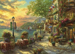 [5012269062786] Puzzle 1000 Pc French Riviera Cafe Gibsons (Jigsaw)
