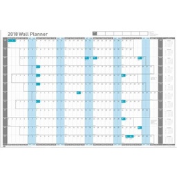 [5028252501446] Wall Planner 2018 Mounted