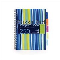 [5032608000101] Pukka Pad A4 5 Tabs Project Book A4 250pg 80gsm NTS